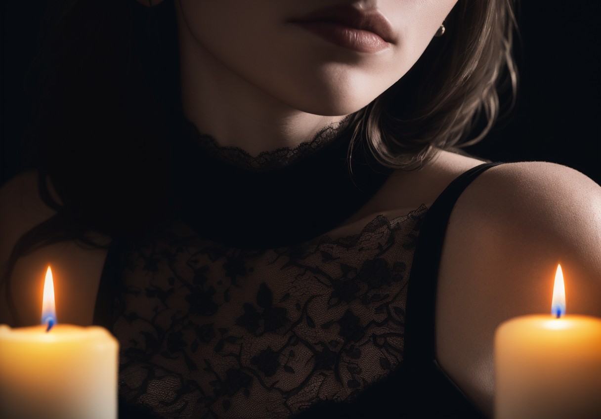 award winning (closeup photo:1.2) of a beautiful woman in an abandoned house, erotic pose, black lace dress, deep shadow, ...